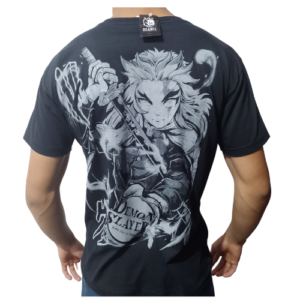 Camiseta Demon Slayer Rengoku - Hashira do fogo Bordada - Escorrega o Preço