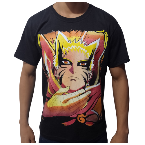 Camisetas Naruto 12 modelos disponíveis tecido 100% algodão fio 30.1, Preta  com símbolo da AKATSUKI.